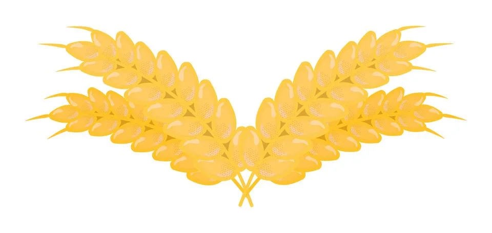 Four ears of wheat Stock Illustration
