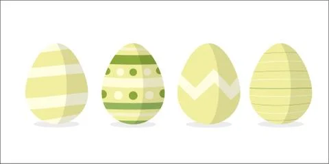 Four easter egg designs Stock Illustration