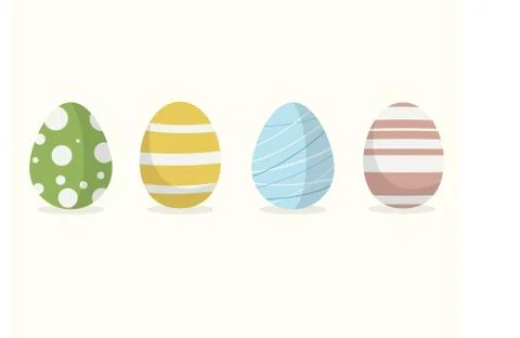 Four easter egg designs Stock Illustration