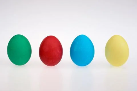 Four easter eggs Stock Photos