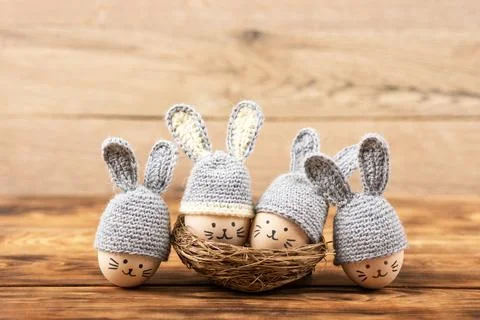 Four Easter eggs Stock Photos