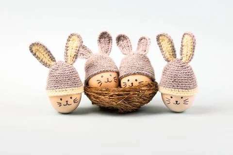 Four Easter eggs Stock Photos