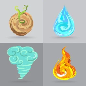 Four element in vector design Stock Illustration