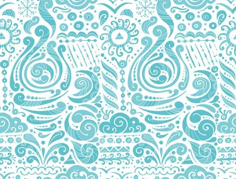 Four elements concept. Air design background. Seamless pattern print Stock Illustration