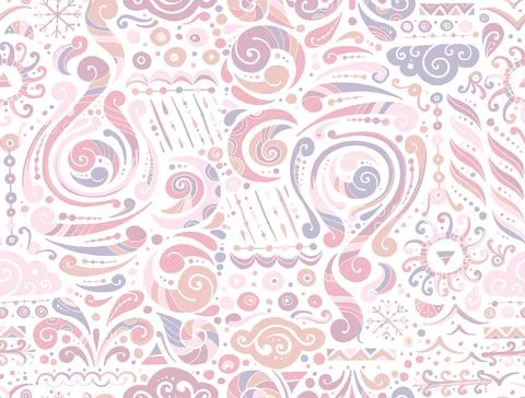 Four elements concept. Air design background. Seamless pattern print Stock Illustration