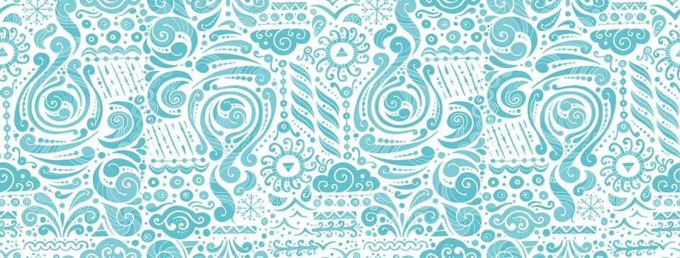 Four elements concept. Air design background. Seamless pattern print Stock Illustration