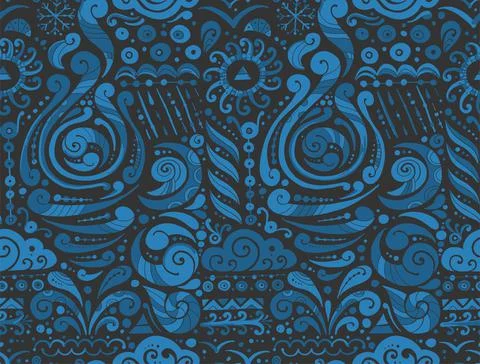 Four elements concept. Air design background. Seamless pattern print Stock Illustration