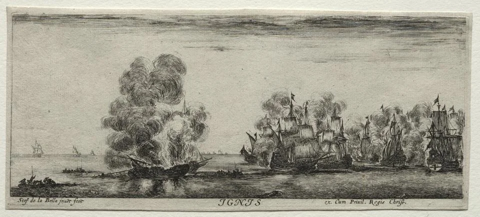 The Four Elements: Ignis, c. 1648. Stefano Della Bella (Italian, 1610-1664).. イラスト素材