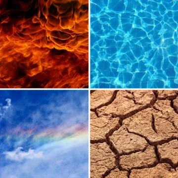 Four elements squares background Foto stock