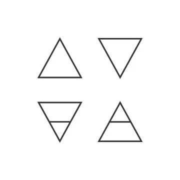 Four elements symbol icon. Vector illustration, flat design. Illustrazione stock