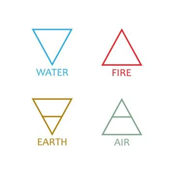 Four elements symbol icon. Vector illustration, flat design. Stock Illustration