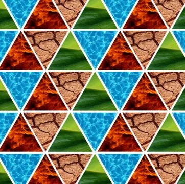 Four-elements triangles background Stock Photos