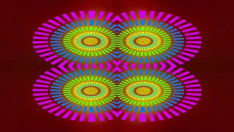 Four Ellipses. Kaleidoscope. Background Video stock 73542220