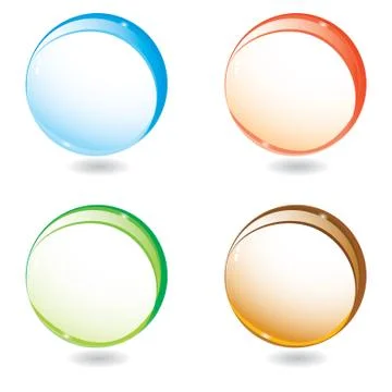 Four empty spheres, vector illustration Stock Illustration