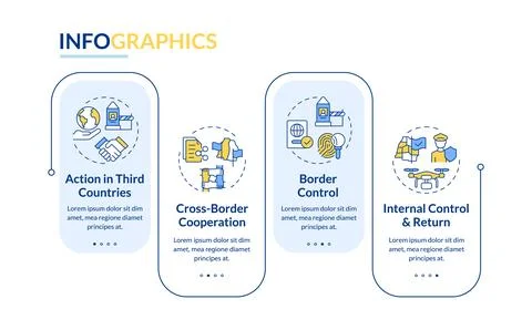 Four filter model rectangle infographic vector Stock Illustration