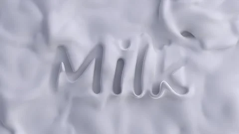 Four flows of milk colliding Stock Footage 145791319