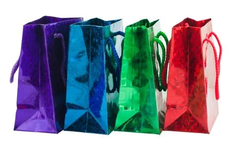 Four gift bag Stock Photos