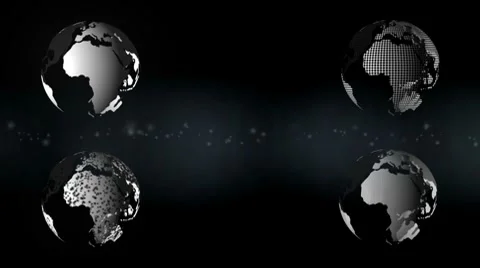 Four Globes business background Stock Footage 8534602