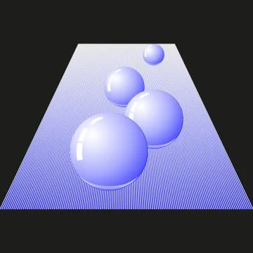 Four glossy ball Stock Illustration