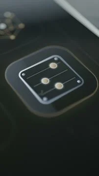 Four gold adjustment points sit across three horizontal controls 스톡 사진