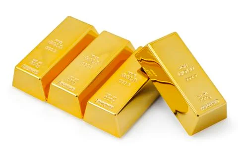 Four gold bars Stock Illustration