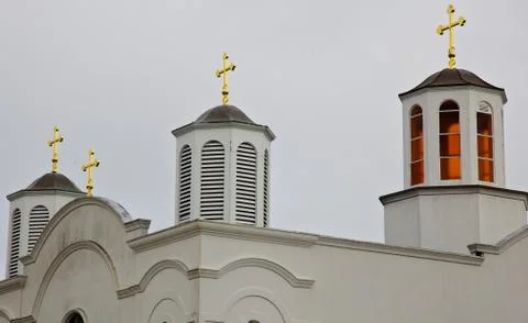 Four gold crosses Stock Photos