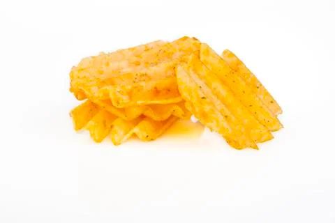 Four golden chips Stock Photos