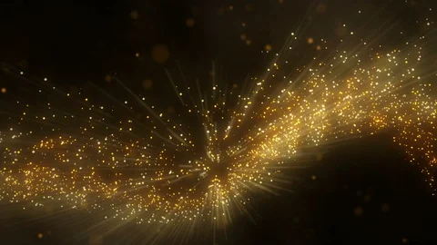Four Golden Particles Backgrounds Stock Footage 121339420