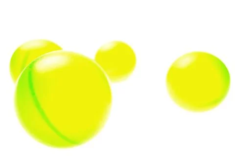 Four green balls Stock Illustration