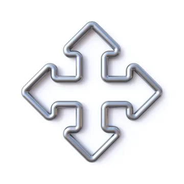 Four heads arrow 3D Illustrazione stock