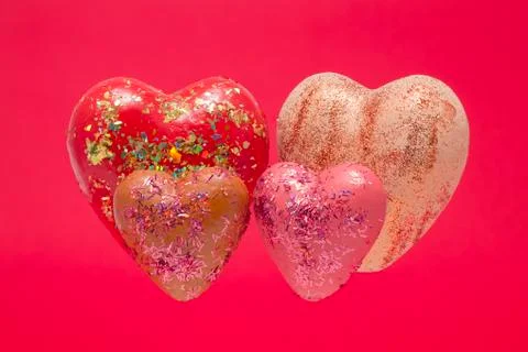 Four heart Stock Photos