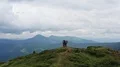 The four hikers standing on the beautiful mountain 4k or 4k+ Resolution