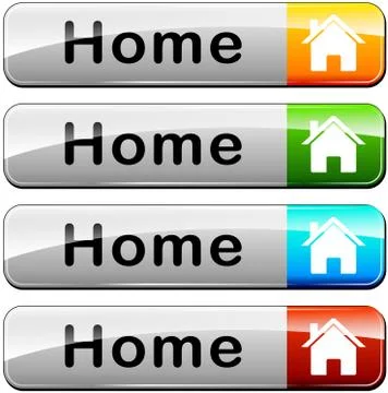 Four home buttons Stock Illustration