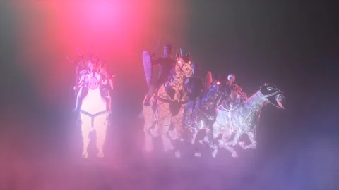 The Four Horsemen Apocalypse render 3d Vídeos de archivo 278101844