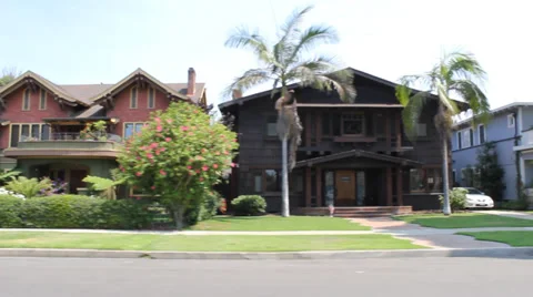Four House Driving Video stock 31776864