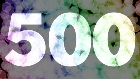 Four hundreds ninety nine to five hundreds points, level, rank fade in/out Stock Footage 108537790