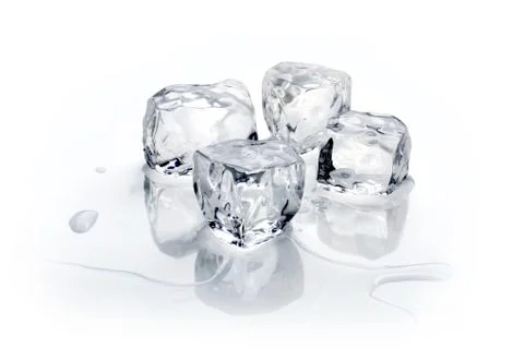 Four ice cubes Stock Photos
