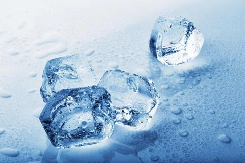 Four ice cubes Stock Photos