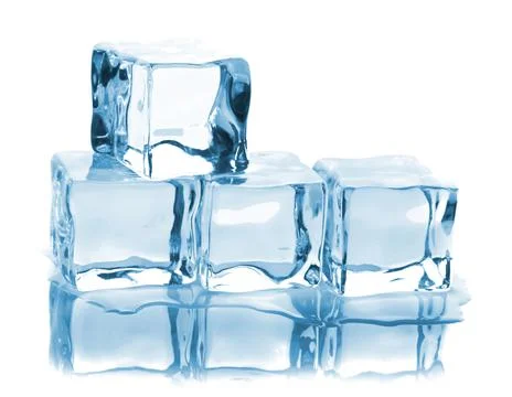 Four ice cubes Stock Photos