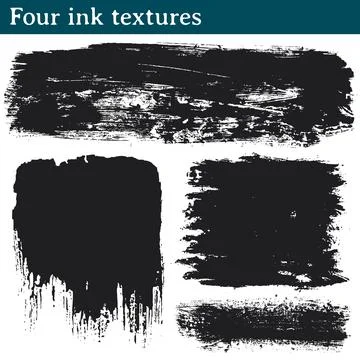 Four ink textures Ilustración de archivo