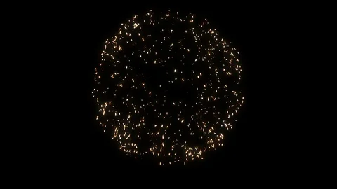 Four Isolated Fireworks with Matte Version 4 Stock Footage 80462735