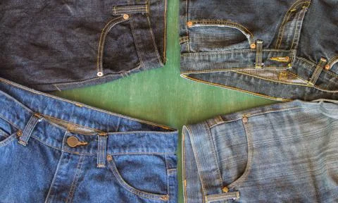 Four of jeans Stock Photos
