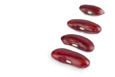 Four kidney beans Stock Photos