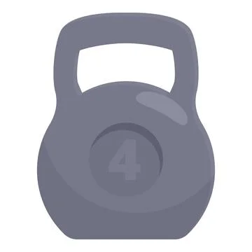 Four kilograms kettlebell for functional training staying fit Stock Illustration