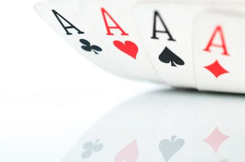 Four of a kind aces Stock Photos
