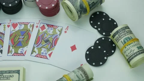 Four of a kind Jack or Knave Stock Footage 89570089