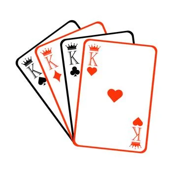 The four king cards of the deck in illustrator Stock Illustration