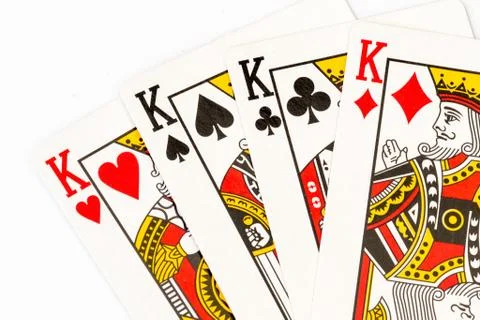 Four Kings Closeup Macro Studio Shot Stock Photos