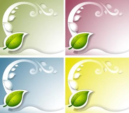 Four leaf background Stock Illustration
