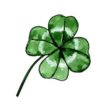 Four leaf clover clip art Stock Photos